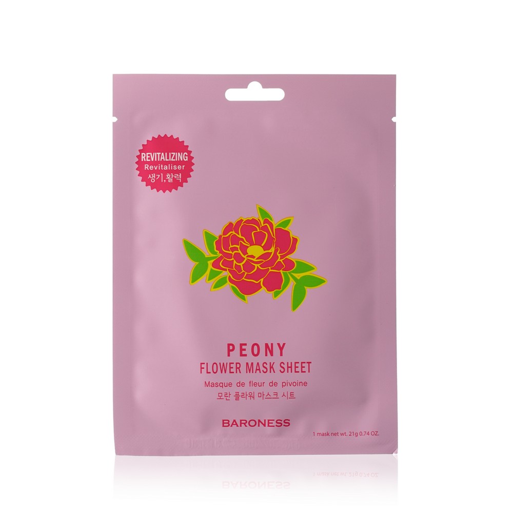 Маска для лица Baroness  Peony Flowers Mask Sheet  восстанавливающая , с экстрактом пиона 21г маска для лица baroness peony flowers mask sheet восстанавливающая с экстрактом пиона 21г