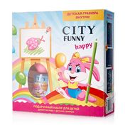 Детский набор City Funny ( душистая вода " Happy " 30мл + гравюра )
