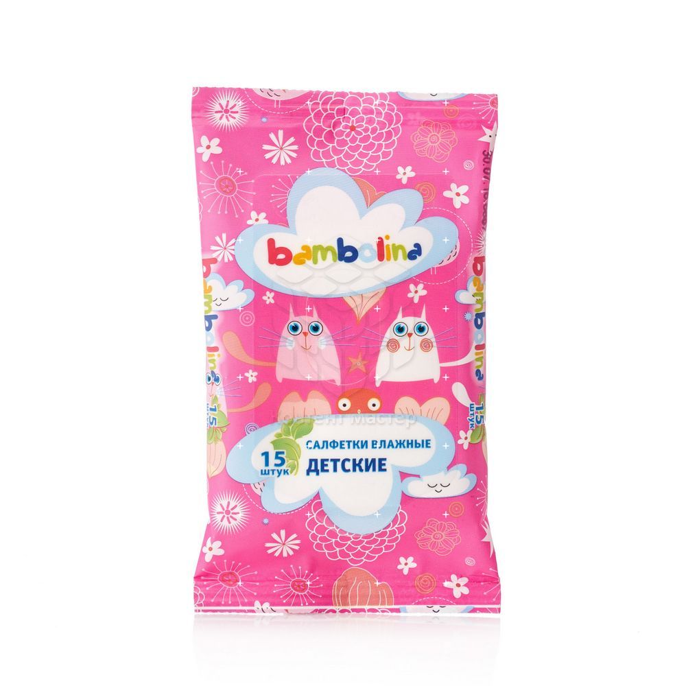 

Влажные салфетки Bambolina для детей 15шт