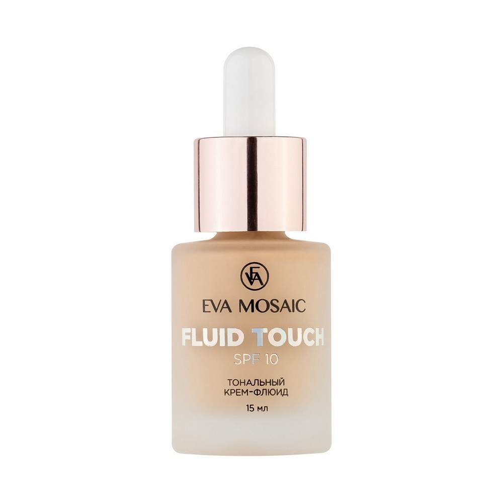 Тональный крем - флюид для лица Eva Mosaic Fluid Touch 01 Фарфор 15мл eva mosaic тональный флюид fluid touch spf 10 15 мл оттенок 01 фарфор