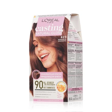 Ухаживающая краска для волос L'Oreal Paris Casting natural gloss 623 Карамель маккиато