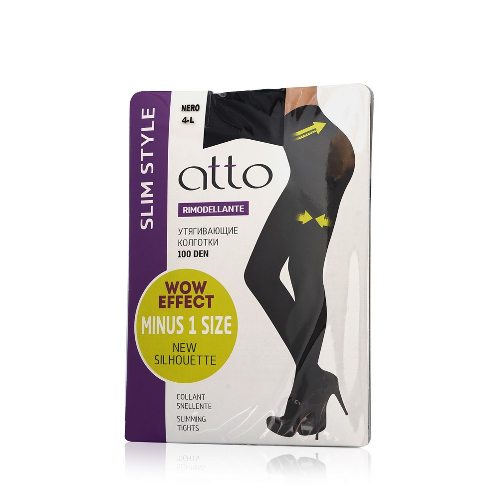 

Женские колготки Atto Minus 1 size из микрофибры 100den Nero 4 размер