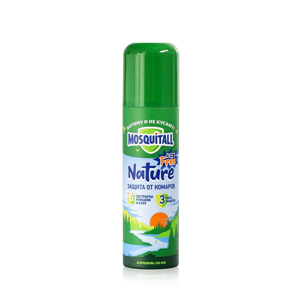 

Аэрозоль от комаров Mosquitall Nature 3 часа защиты 150мл