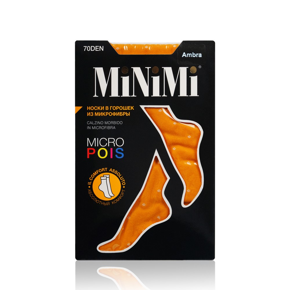 

Женские носки из микрофибры Minimi Micro Pois 70den Ambra ( в горошек )