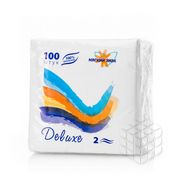 Бумажные салфетки Мягкий знак Deluxe 2х-слойные 100шт
