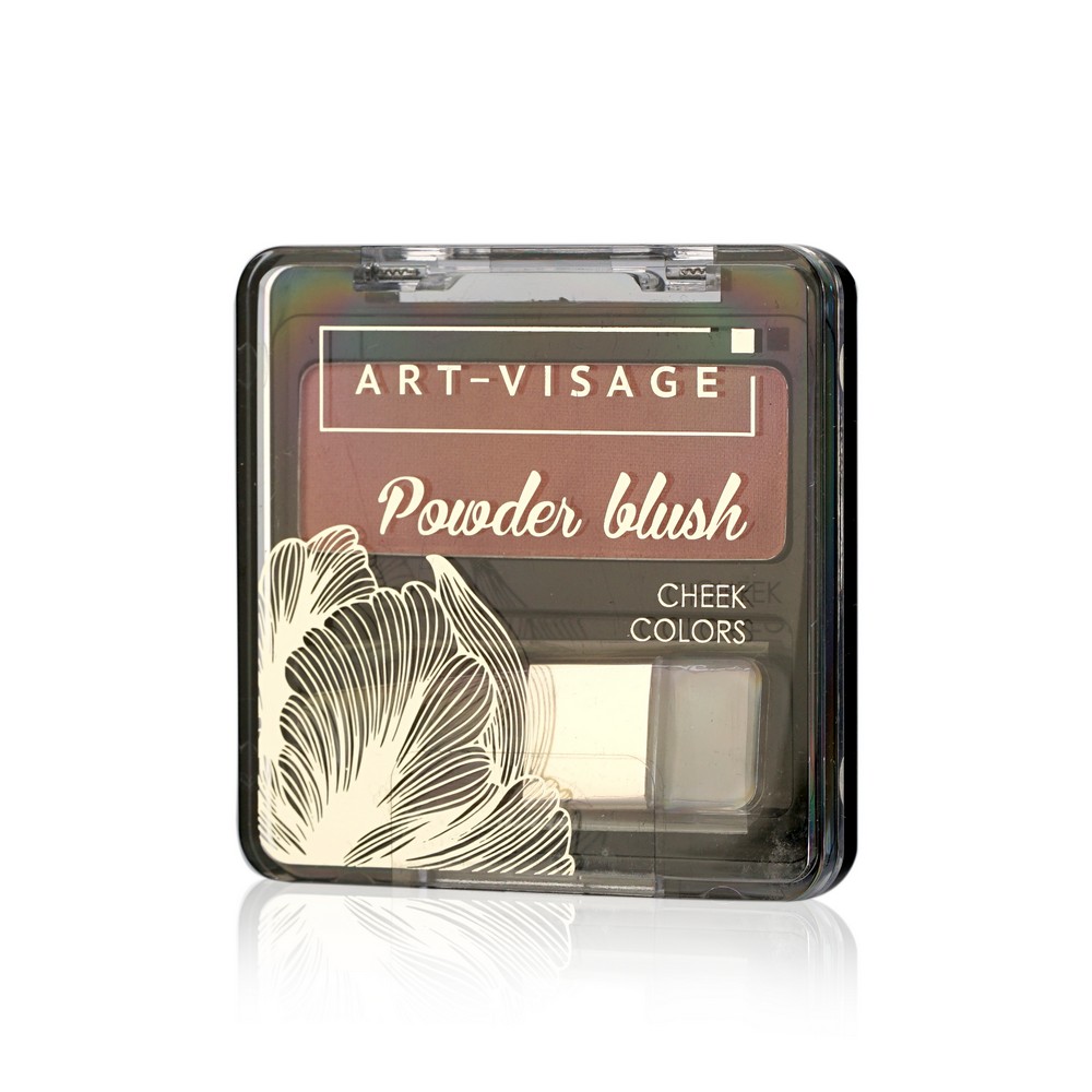 

Компактные румяна для лица Art-Visage Powder Blush с кисточкой 302 Ice rose 3,8г
