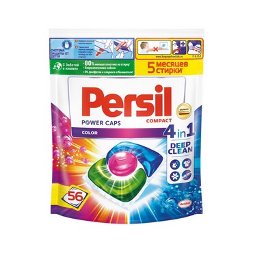 Капсулы для стирки цветного белья Persil Power caps color 4 в 1 56шт