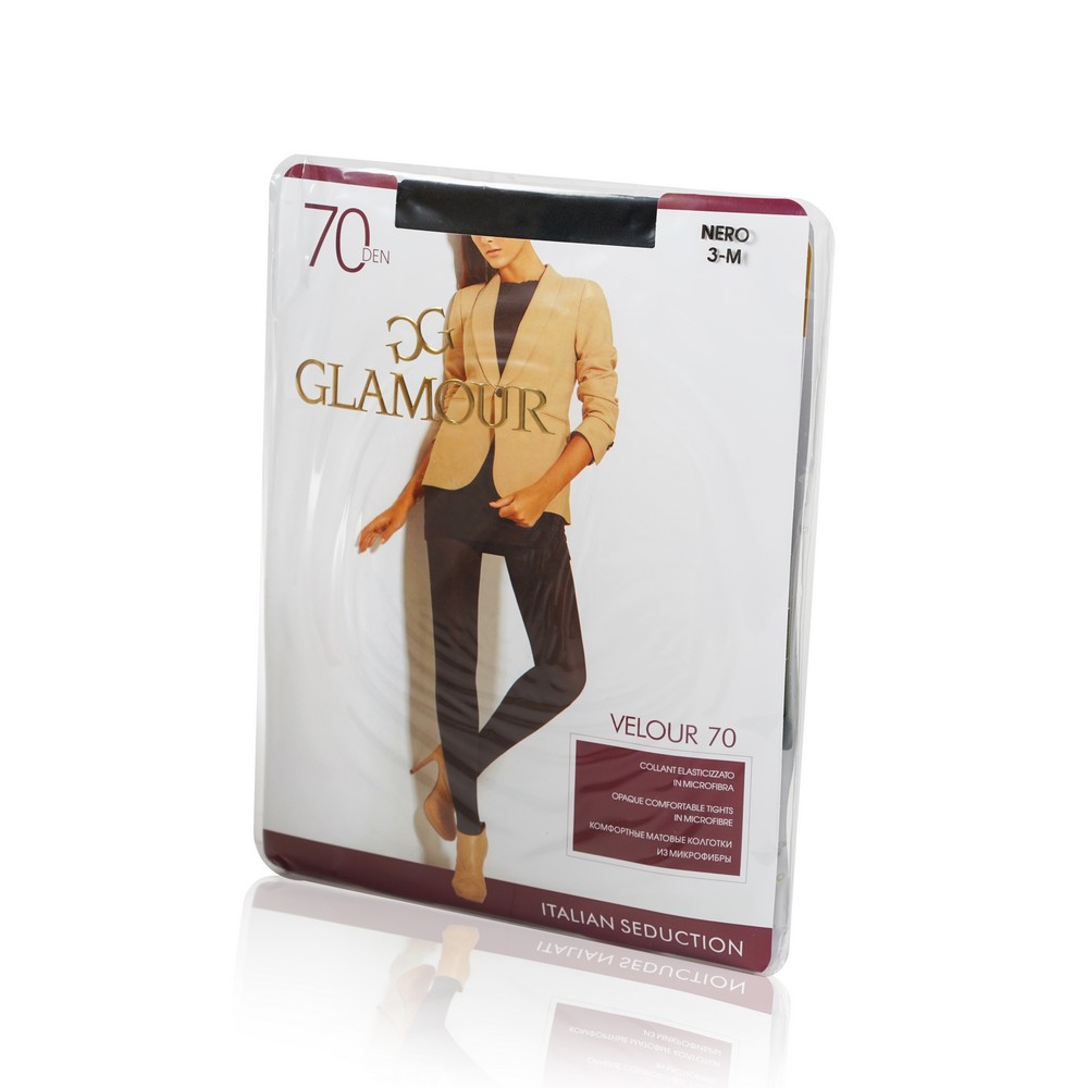 

Женские колготки Glamour Velour 70den Nero 3 размер