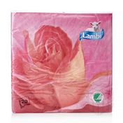 Бумажные салфетки Lambi " Роза " 33*33см 20шт
