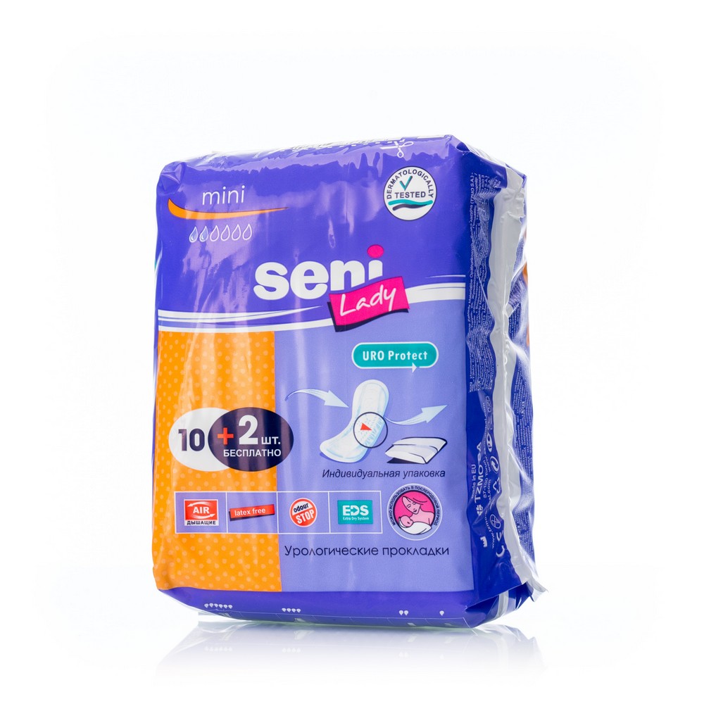 Урологические прокладки Seni Lady mini 10шт прокладки урологические seni сени lady normal 10шт