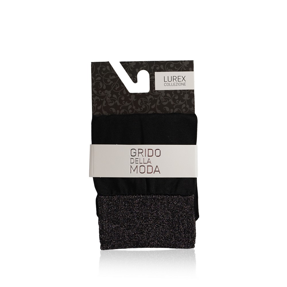 Женские носки Grido della Moda из микрофибры 40den черные , резинка с люрексом