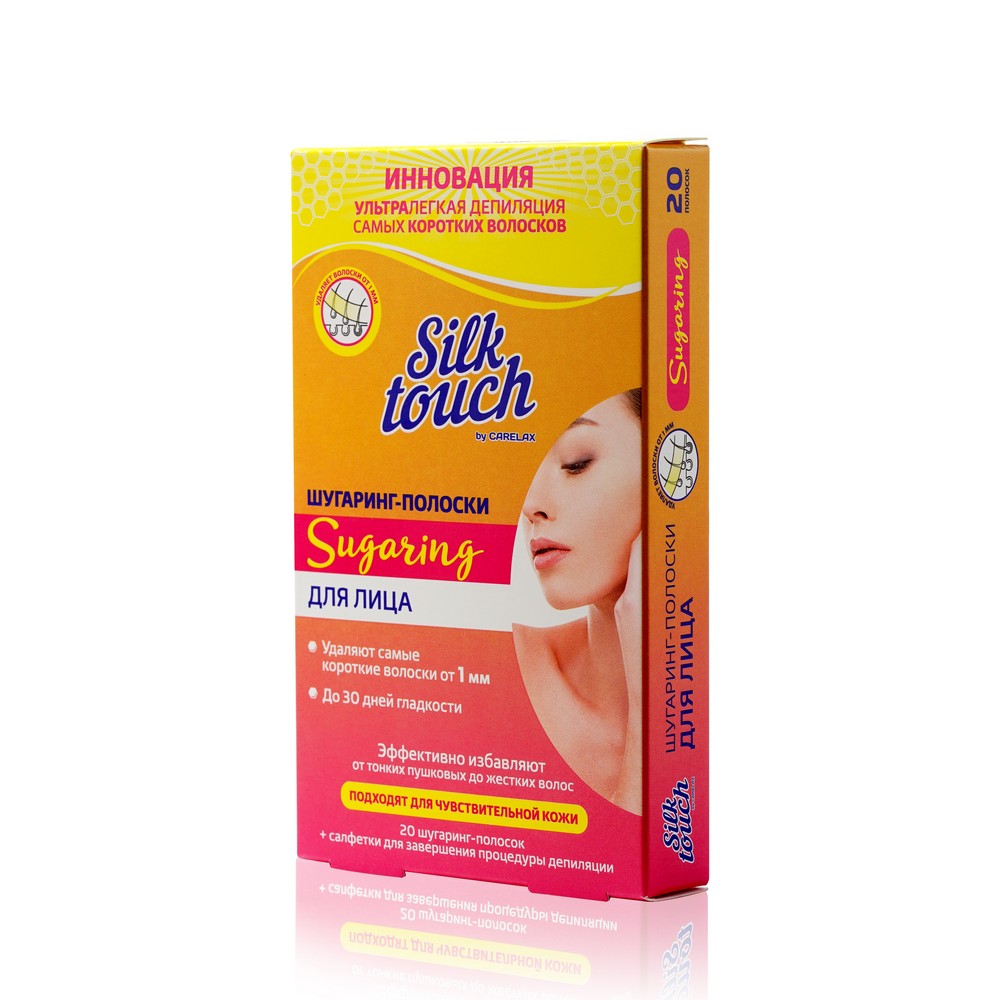 Шугаринг - полоски для лица Carelax Silk Touch  Sugaring  20шт