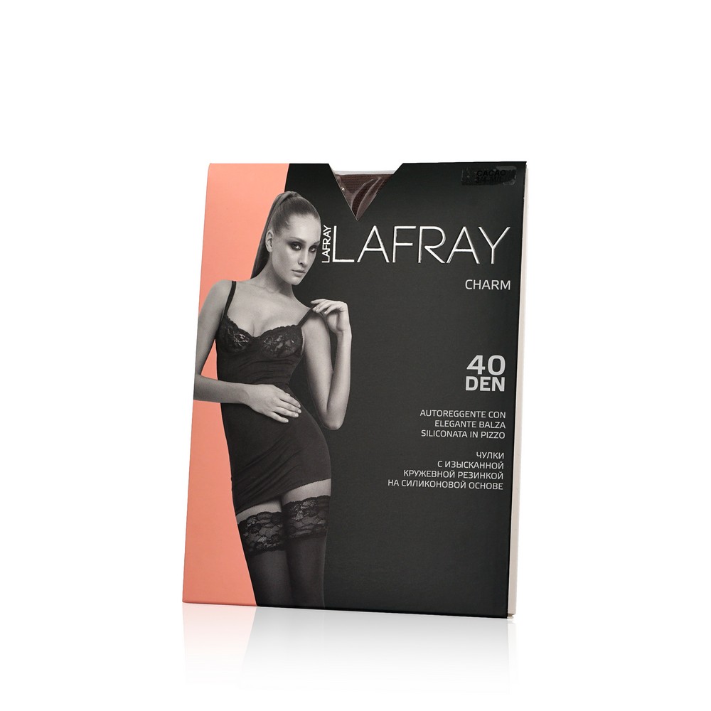 

Женские Чулки La Fray Charm с кружевной резинкой на силиконовой основе 40den Cacao 3 размер