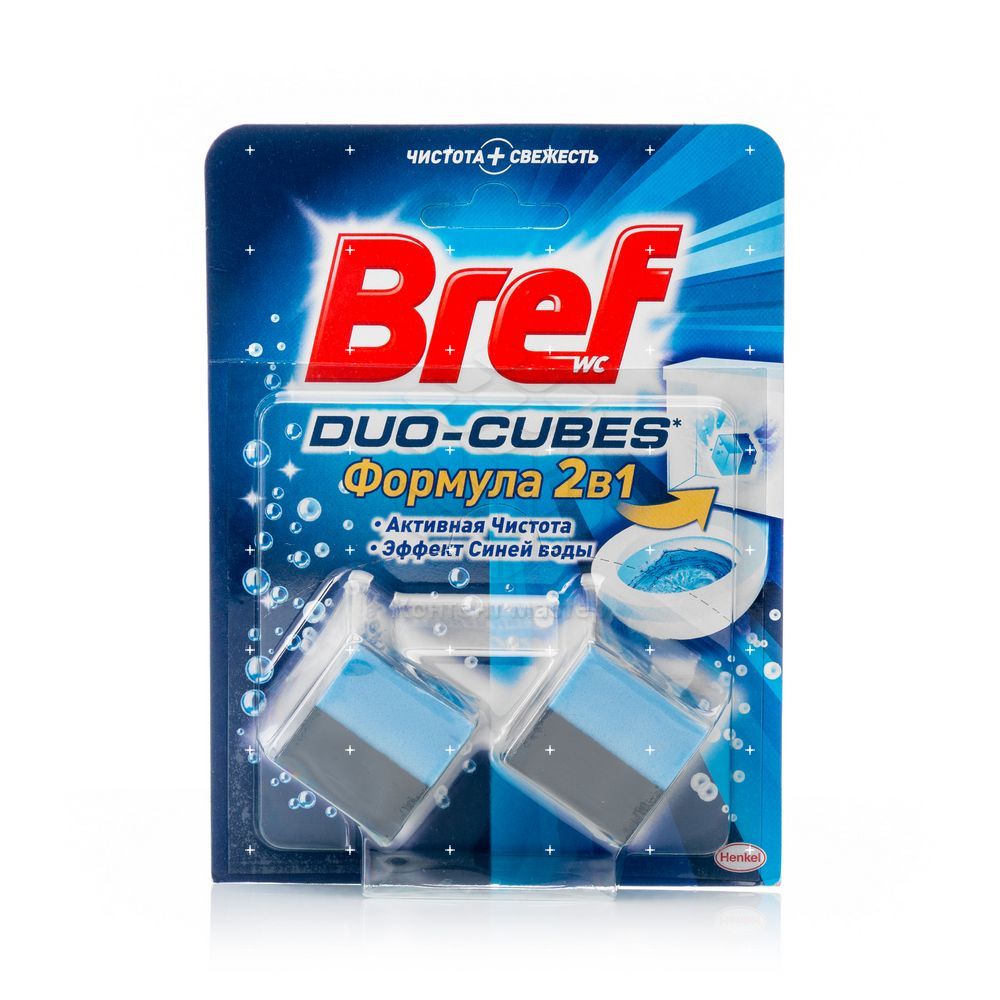 

Чистящие кубики для сливного бачка Bref Duo-Cubes 2*50г