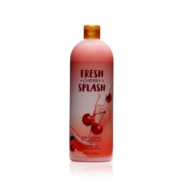 Гель для душа Bio World Fresh Splash " увлажняющий " с ароматом вишни 1000мл