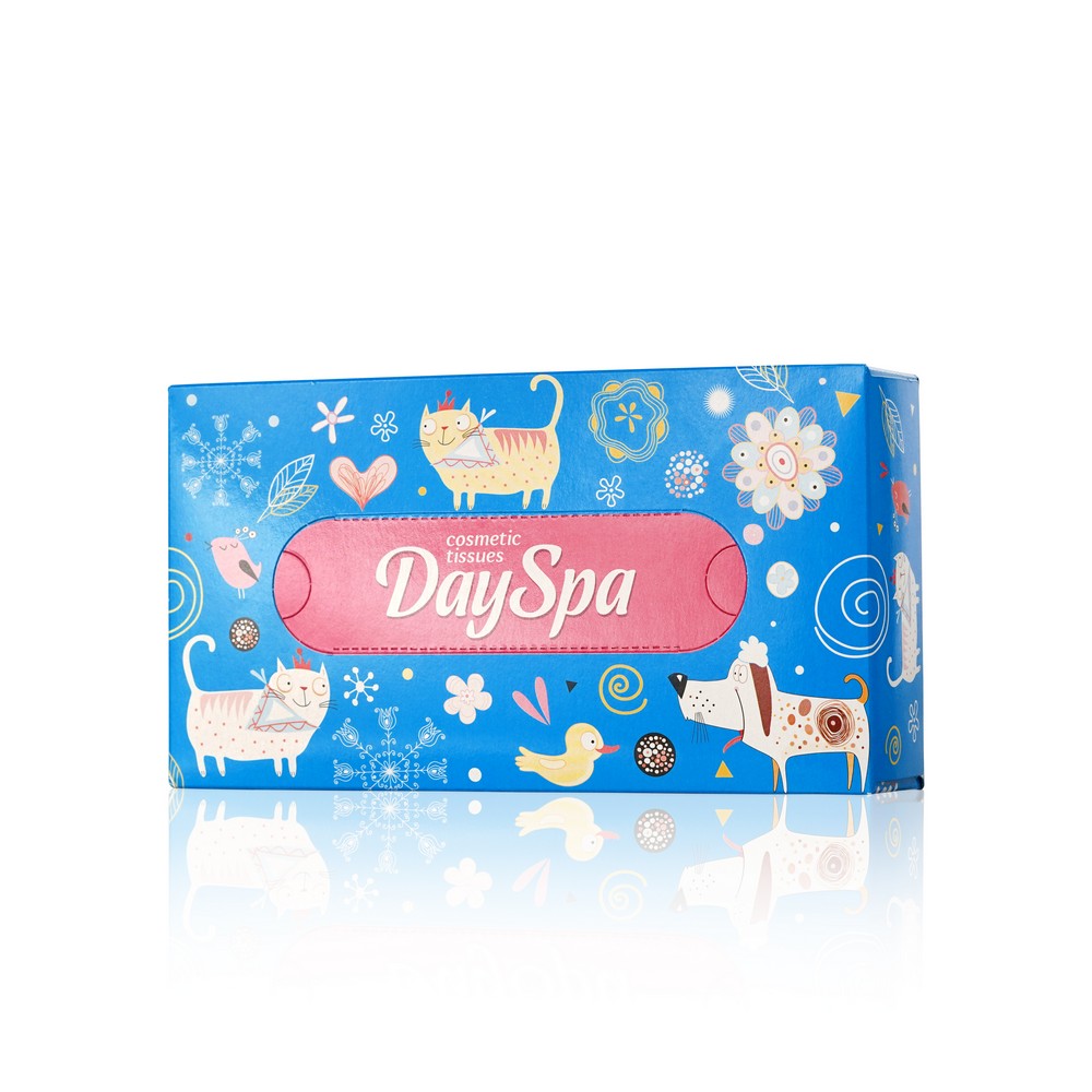 

Бумажные салфетки Day Spa Spring косметические , 2х-слойные 100шт