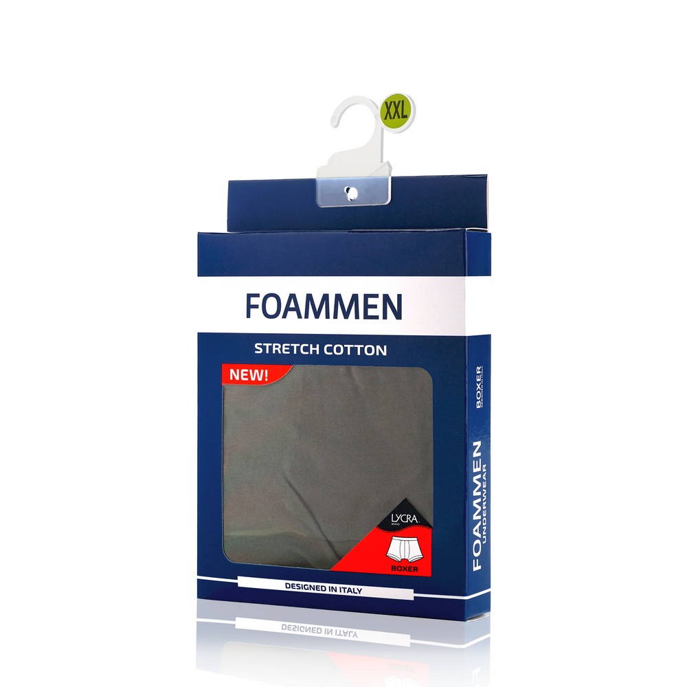 

Мужские трусы - боксеры Foammen однотонные , с набивной зеленой полоской XXL