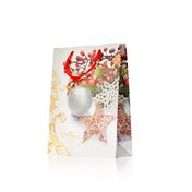 Пакет УРРА подарочный " новогодний " с блестками 30*12*39,5см