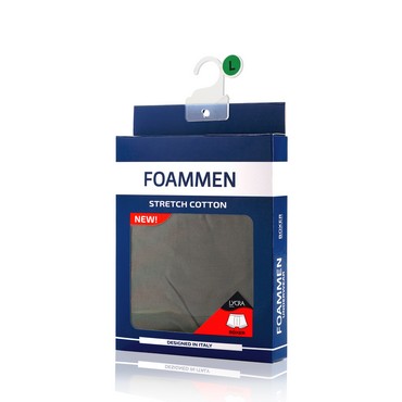 Мужские трусы - боксеры Foammen однотонные , с набивной зеленой полоской L