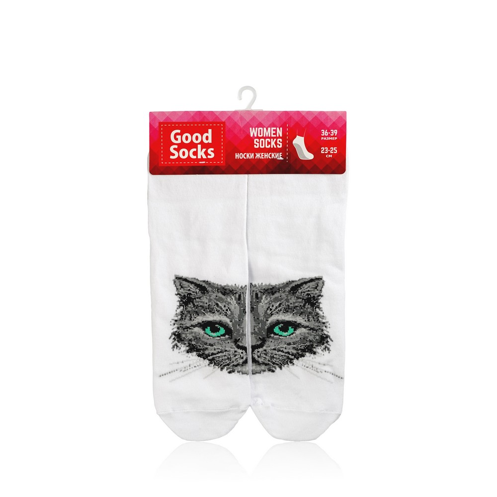 

Женские носки Good Socks С1438 белые , черные , Джинс р.23-25 1 пара