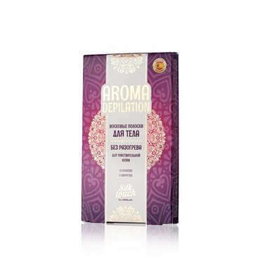 Восковые полоски Carelax Silk Touch для депиляции для тела " Aroma Depilation " 12шт
