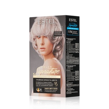 Стойкая крем - гель краска для волос Estel Color Signature 10/76 Снежный Лотос