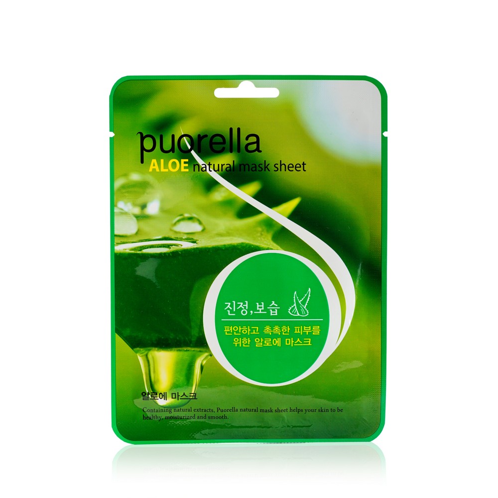 Маска для лица Puorella  Aloe  успокаивающая 21г