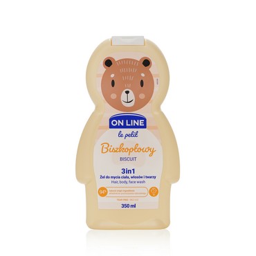 Детский гель для купания On Line Le petit " Biscuit " , 1+ , 350мл