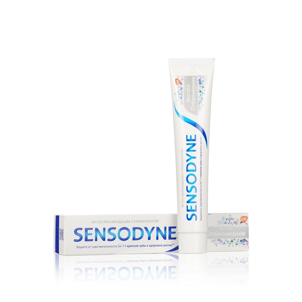 Зубная паста Sensodyne " бережное отбеливание " с фтором , для ...