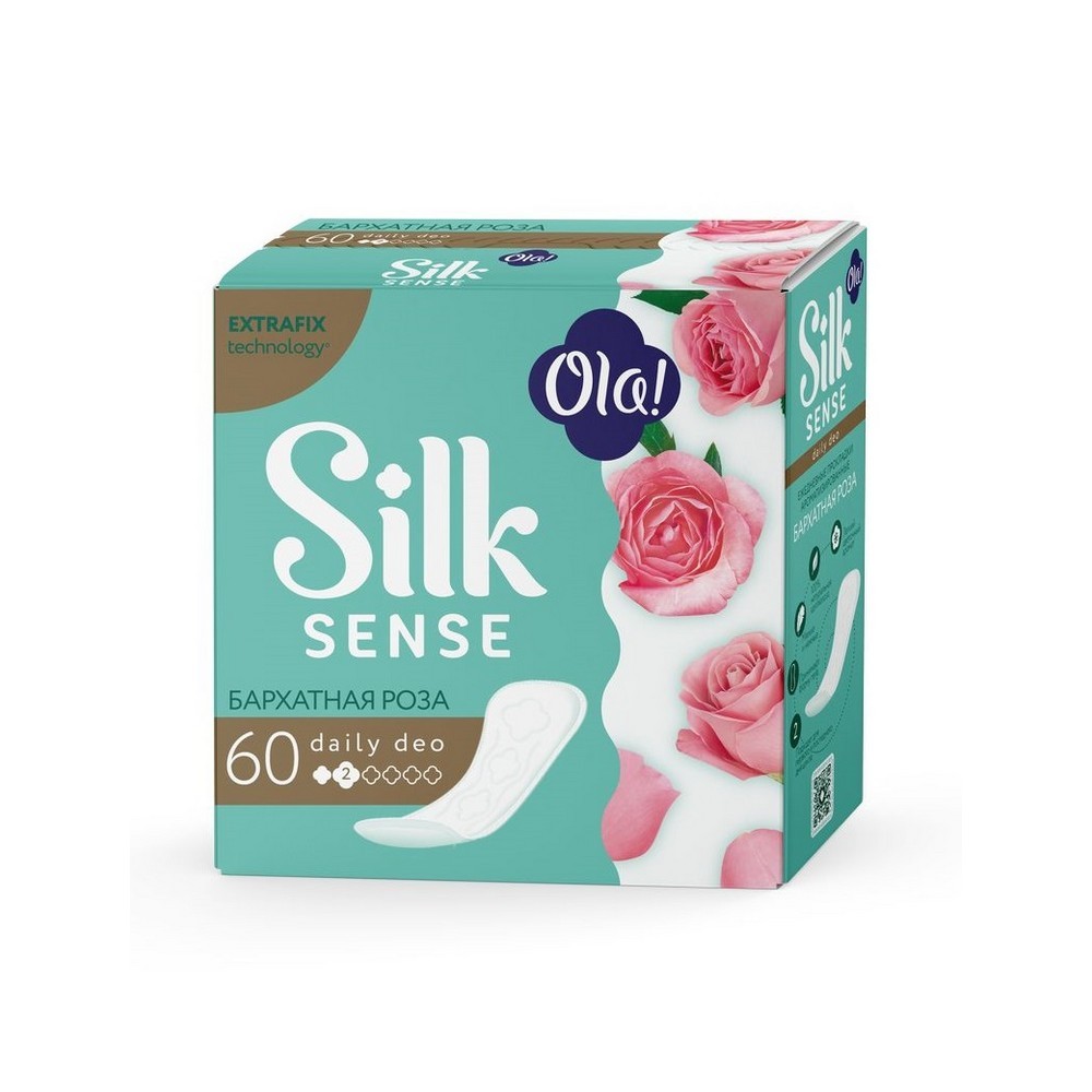 ежедневные прокладки Ola! silk sense Daily Deo Ароматизированные " бархатная роза " 60шт