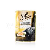 Влажный корм для кошек Sheba Appetito с курицей и индейкой 85г