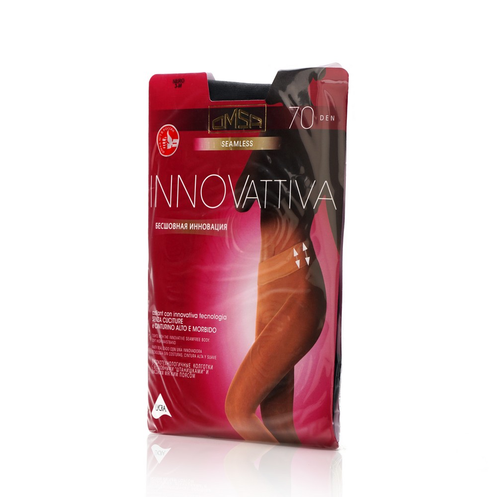 

Женские бесшовные колготки Omsa Innovativa 70den Nero 3 размер