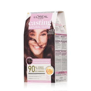 Ухаживающая краска для волос L'Oreal Paris Casting natural gloss 423 Горячий шоколад