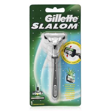 Станок Gillette Slalom Plus для бритья + кассета 1шт