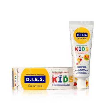 Детская зубная паста D.I.E.S. Kids  " Фруктовое мороженое " 3+ 45г
