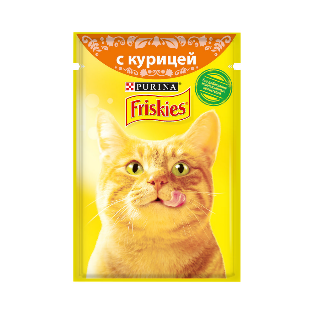 

Влажный корм для кошек Friskies с курицей 85г