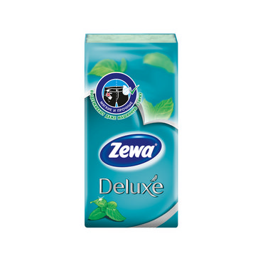 Бумажные носовые платочки Zewa Deluxe " Ментол " 3х-слойные 10шт