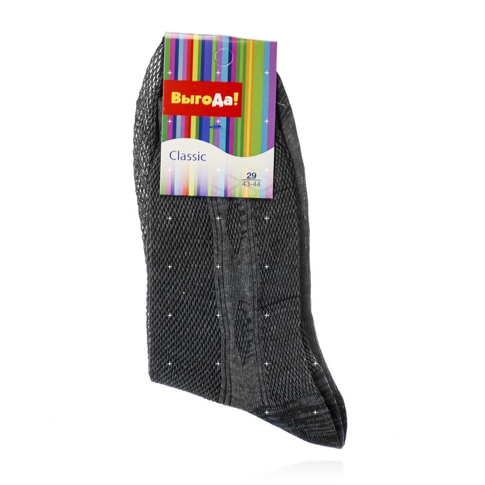 

Мужские носки Good Socks Classic трикотажные , с сеткой серые р.29