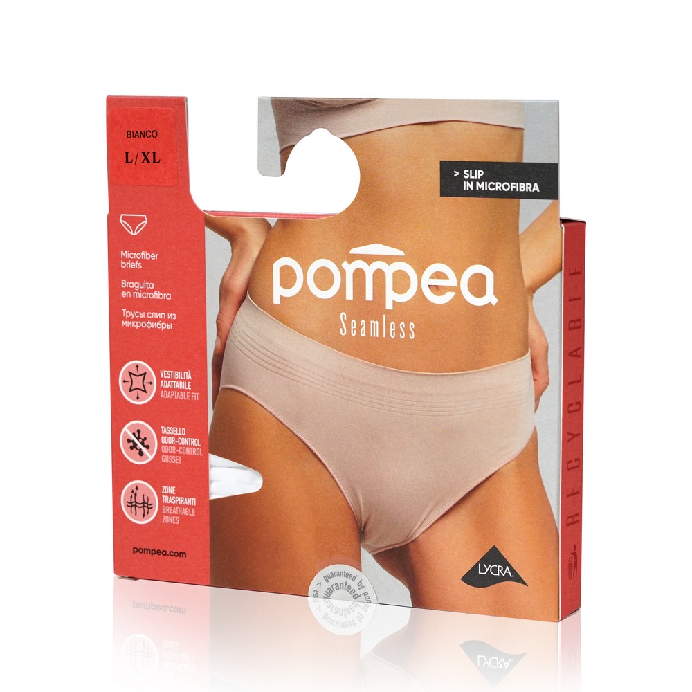 

Женские трусы Pompea Seamless Slip , Bianco , L/XL