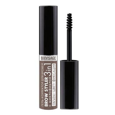 Гель-корректор для бровей с микрофиброй Luxvisage Brow Styler 3 in 1 4 Эспрессо 5,5г