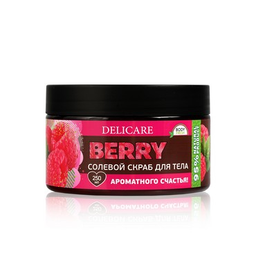 Солевой скраб для тела Delicare Organic Secret " Малина и мелисса " 250мл