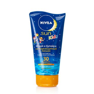Лосьон Nivea Sun Kids солнцезащитный для детей " Играй и купайся " SPF 30 150мл