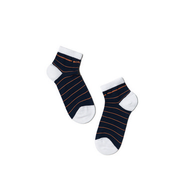 Детские носки Conte Kids Active 314 , трикотажные , Тёмно-синие - оранжевые , р.16