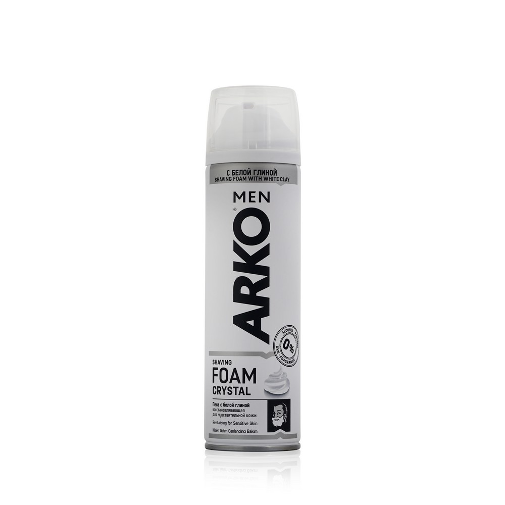 

Пена для бритья Arko Men CRYSTAL с белой глиной 200мл