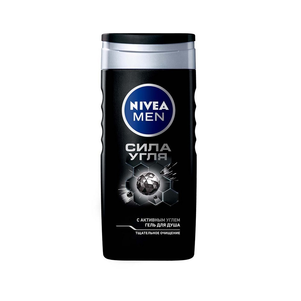 Мужской гель для душа Nivea Men  Сила угля  250мл