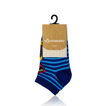 Детские носки Socksberry KS-0020 укороченные " Кот на синем " р.16