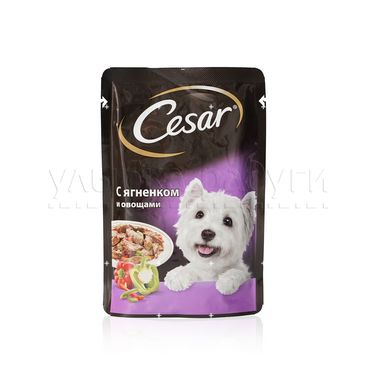 Корм для собак Cesar с ягненком и овощами 100г