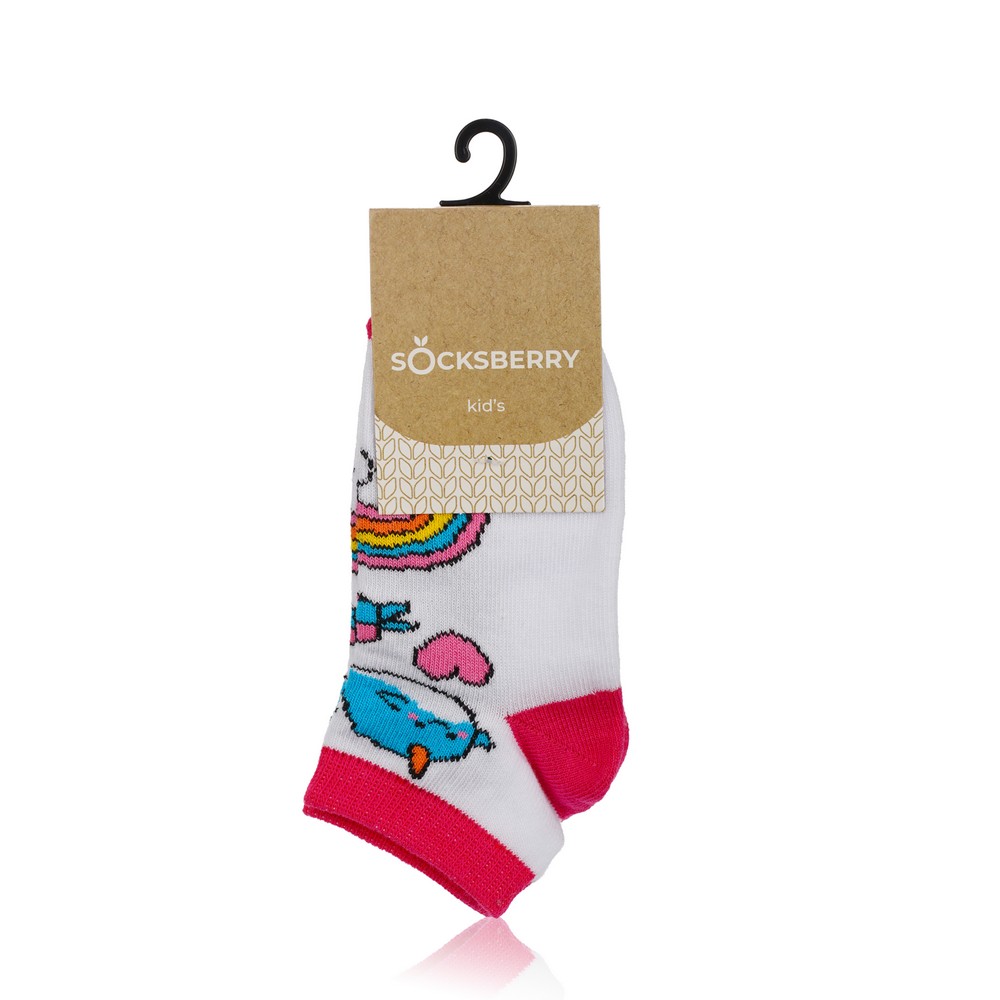 

Детские носки Socksberry KS-0011 укороченные " Радуга на белом " р.16