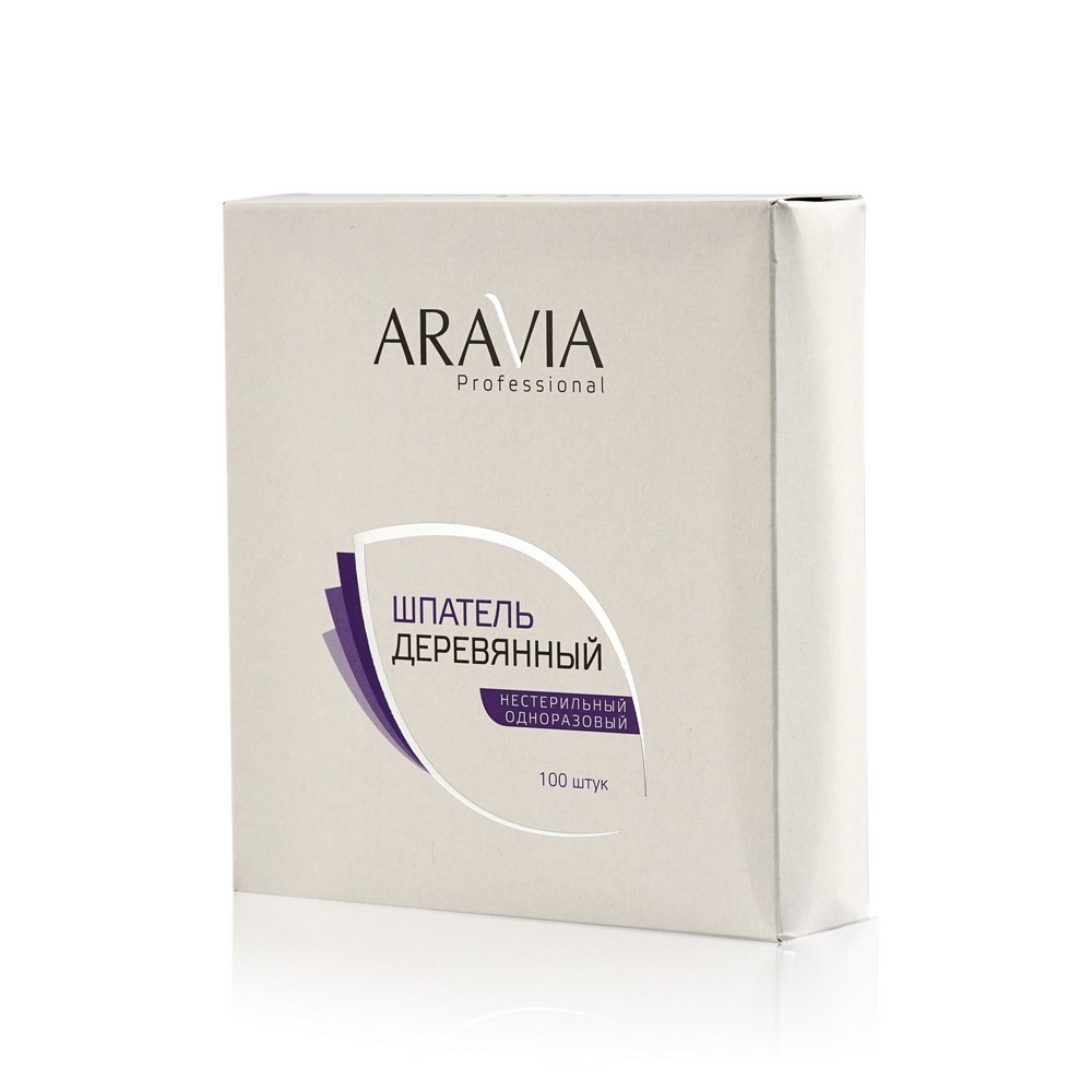 

Шпатели для депиляции Aravia Professional одноразовые деревянные 100шт
