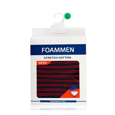 Мужские трусы - слипы Foammen Fo90544 , синие в красную полоску , L